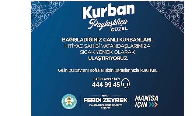 Kurban bağışları Büyükşehir ile ihtiyaç sahiplerine ulaşacak 